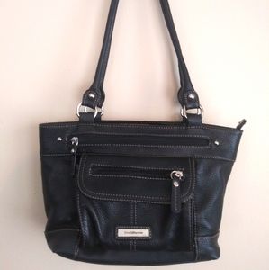 Croft & Barrow black leather handbag